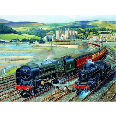 China Modern Art Item Diamond Embroidery Character Painting 5d Steam Train for sale