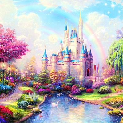 China Fantastic Full Drill Diamond Painting Artificial Rhinestone Castle for sale