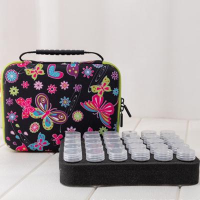 China Fashion Nail Art Storage Diamond Painting Accessories Storage Container 30 Slots Butterfly Storage Bag for sale