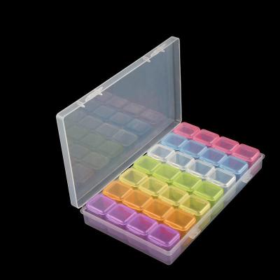 China Indoor Full Drill Diamond Decor Wall Kits Accessories Storage Container Nail Box Painting Organizers for sale