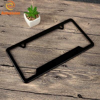 China NO New USA Stainless Steel Black and Chrome License Plate Frame for sale