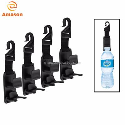 China 4 Pack Car Seat Headrest Hooks Storage By The Backseat Headrest Hanger Strong And Durable Bottle Holder for sale