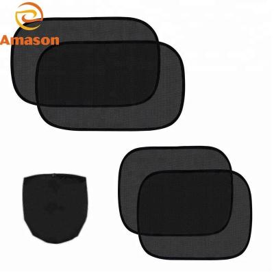 China 4 Pack Nylon Car Sun Shade Cover UV Protect Curtain Side Window Sunshade Cover For Universal Baby Kids Car Styling Foldable for sale