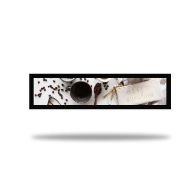 China Indoor 28 Inch Stretched Bar Display Screens Supermarket Shelves Android LCD Touch Screen For Advertising for sale