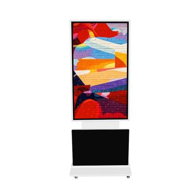 China 55 Inch 4K Indoor Digital Advertising Multi Interactive Rotate Touch Kiosk for sale