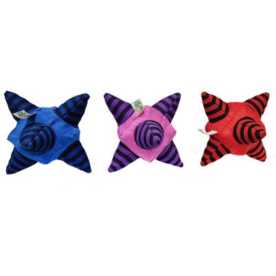 China Hot Sale Highly Popular Viable Sea Urchin Shape Sturdy Nylon Fabric Cotton Filling Soft Chewable Dog Toys for sale