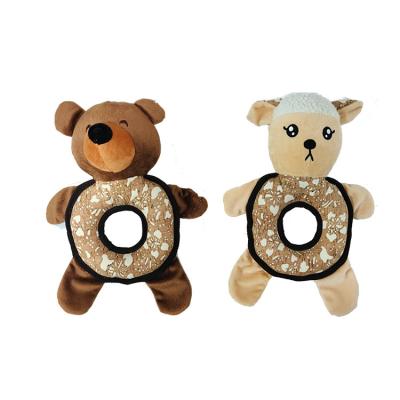 China Durable Strong Fabric Stuffing Animal Shape Plush Dog Toy Bear for sale