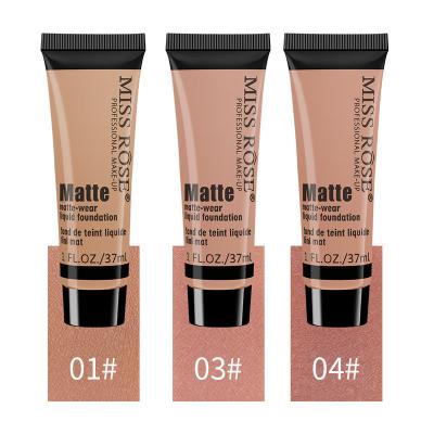 China Miss Rose 3 Color Waterproof Concealer Strong Full Coverage Waterproof Matte Foundation Make Up for sale