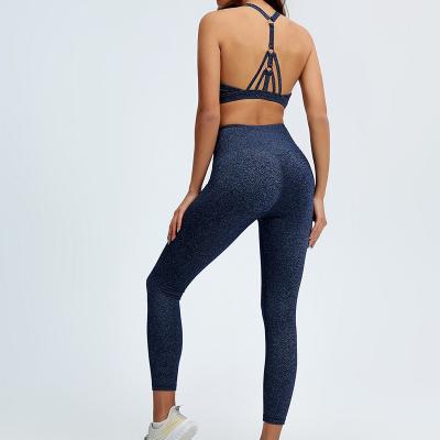 China Breathable Hot Yoga Condole Top Woman 2 Woolly Yoga Sports Bra Pants Match Jogging Fitness Clothing Suits Women Sportswear for sale