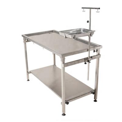 China Hot Selling Small Animal Veterinary Equipment Operating Wet Table Smooth Durable Veterinary Surgical Operation Table With Utensil Tray for sale