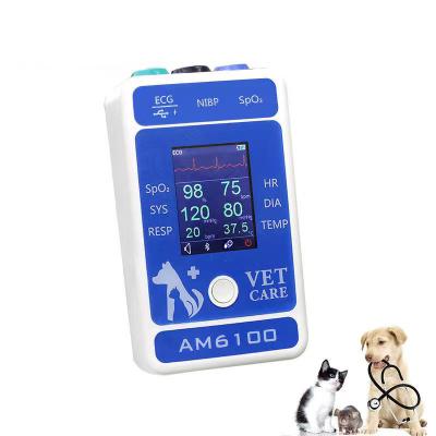 China Low Price Veterinary Equipment Vital Signs Monitor 6 Heart Monitoring Device Noninvasive Vital Signs Animal Monitor For Veterinry Clinic for sale