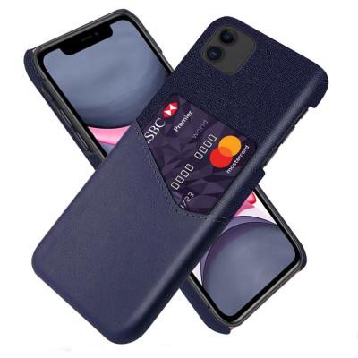 China High Quality Shockproof PU Cell Phone Cases With Card Slot For Iphone 11 Protector Phone Cover Case for sale