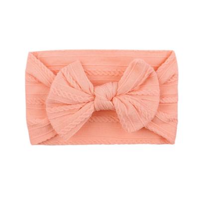 China European and American style high quality baby turban nylon head wraps large bows headband hair accessory for sale