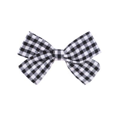 China Lovely Cute Silks and Satins Cotton Bowknot Hair Bow with Clip for Baby Kids Children Girl Hair Accessories for sale