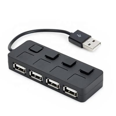 China High Speed ​​Separate Left Switch LED Indicator 4 2.0 USB Hub Separate Switch LED Indicator Cheap USB Hub for sale