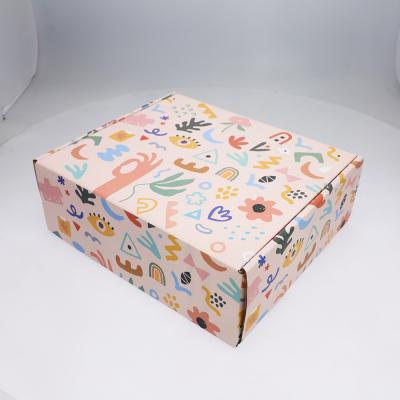 China Recycled Materials Custom Printed Shipping Mailer Tab Locking Literature Mailer Box White Flute E-Commerce Packaging Box Corrugated Cardboard for sale