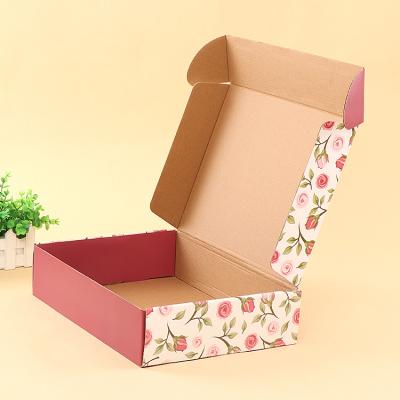 China Recycled Materials Wholesale Custom Logo Brown Kraft Strong Mailer Box Corrugated Flat Shipping Paper Boxes Shipping For Gift Delivery for sale