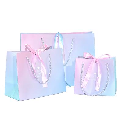 China Wholesale Recyclable Wedding For Love Paper Bag For Gift Bag / With Ribbon Closure for sale