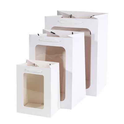 China Ins Style Recyclable Flower Transparent Window With Toilet Paper Gift Bag for sale