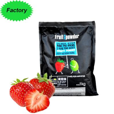 China Low-CARB Fruit Flavor Strawberry Powder For Milk Tea Drink for sale