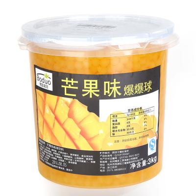 China PRESERVED Chinese Most Popular Bubble Tea And Dessert Material Mango Flavored Jumping Boba for sale