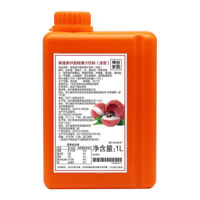 China HALA Supported Multi-fiber Natural Lychee Juice Beverage For Bubble Tea Shop Use for sale