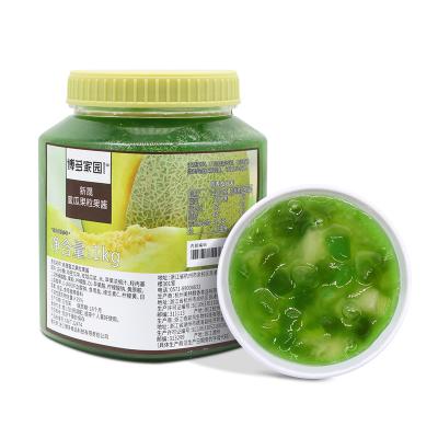 China Bubble Tea Ingredient Factory Sale Melon Cubes Block Green 1Kg Melon Block Real Fruit Flesh For Bubble Tea Fruit Tea Smoothie for sale