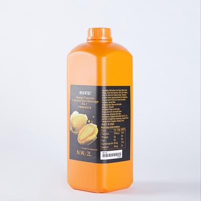 China Liquid High Quality Mango Flavored Syrup Concentrates For Fresh Made Bubble Tea Fruit Tea Drinks 2 Liter for sale