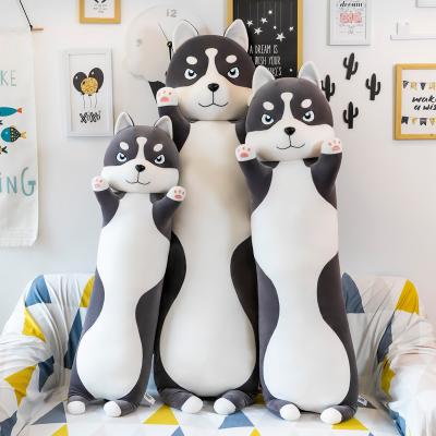 China Wholesale 3D Unique Cute Huakie Dog Plush Toy Hugging Plush Toy Long 150cm for sale