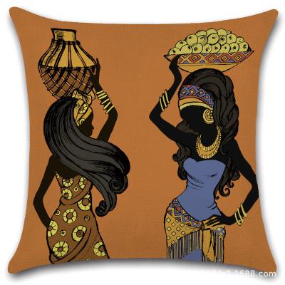 China Sofa Home Linen Throw Custom Anti-Static African Print Cushion Covers Indian Designs 45x45 Decorative for sale