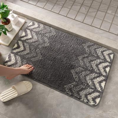 China Best Washable Durable Fabric Bath Mat Super Absorbent Floor Mat Bathroom Cover Non Slip For Bathroom Decor Toilet Bathroom Products for sale