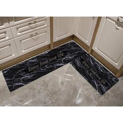 China Kitchen Washable Custom Mat 2 Piece Modern Design Anti Fatigue Soft Non Slip Kitchen Mat Floor Area Rug for sale