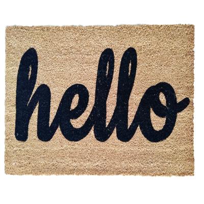 China Coir Custom Coir Door Mat Durable Durable Printing Entrance Backing Washable Rug for sale