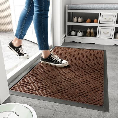 China Washable No MOQ Household Polypropylene Cover Anti Slip Logo Printed Door Mat for sale