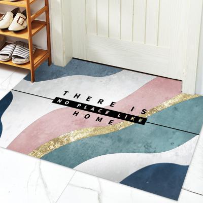 China Hot Sale Wholesale PVC Washable Rubber Door Mat Indoor Outdoor Welcome Mat New Customized Non Slip Backing Area Rug Living Room Mat for sale