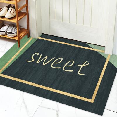 China Amazon Choice Anti Skid Welcome Mat Custom Printed Indoor Outdoor Door Mat Washable Area Rug Living Room Door Mat for sale