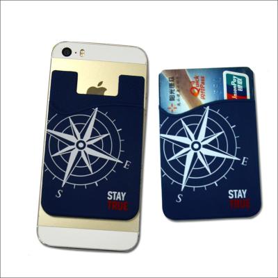 China Give Away Item Silicone Cell Phone Credit Card Holder Wholesale Adhesive Custom Wallet Technology Promotional Accessories for sale