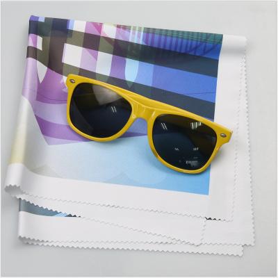 China Sustainable Branded Custom Logo Printed Microfiber Glass Cleaning Cloth For Glasses for sale