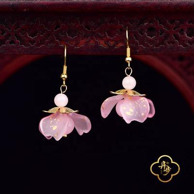 China Fashion Ethnic Wholesale Jewelry Accessories Handmade S925 Silver Women Drop Colorful Flower Earrings for sale