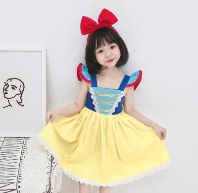 China Wholesale Breathable Baby Kids Clothes Girls Cotton Princess Dress Short Sleeve Party Wear Child Dress for sale