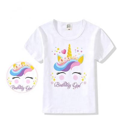 China Art Printed Cotton Short Sleeve 0-12T Wholesale Amazon Sale QUICK DRY Kid Girl Kid Summer Wear Hot Baby Clothes Girl T-shirts for sale