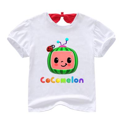 China Wholesale Breathable Short Sleeve Digital Hot Cotton Printing Cocos Melon Custom Kids Children's Cartoon T-shirts for sale