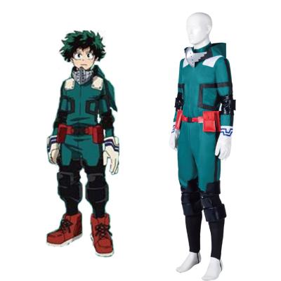 China Hemp Mixed My Hero Academia Training Izuku Deku Halloween Uniform Jumpsuit Full Set Anime Cosplay Costume for sale