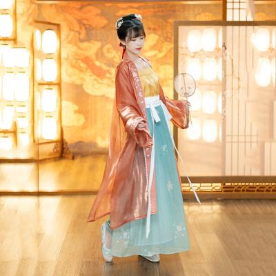 China Adult Hanfu Chinese Style Song Dynasty Embroidery Summer Dress Chinese Traditional Hanfu Women for sale