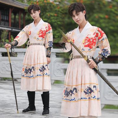 China Chinese Ancient Costumes Ming Dynasty Clothes Jin Yiwei Cotton Printing Traditional Chinese Hanfu Hanfu Men for sale