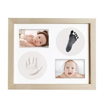 China Baby Memorial Baby Growth Handprint and Pad & Clay Ink Kit Frame-Clean Footprint Keepsake Touch for Boy and Girl-Baby Record or Baby Shower Gifts for sale