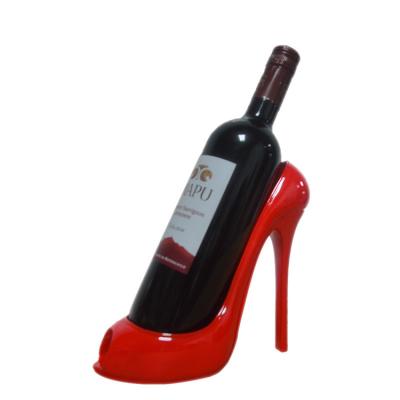 China Handmade High Quality Viable Art Woman High Heels Wine Folk Red Stand Home Desk Decorations Resin for sale