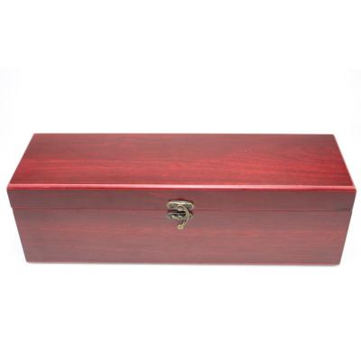 China Handmade Luxury Custom Simple Wooden Gift Wine Box With Handle for sale