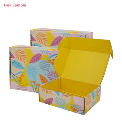 China Recyclable Free Sample Stock Recycled Corrugated Packaging Boxes Custom Brown Gift Square Paper Box For Apparel Mailer Mailer Packaging for sale