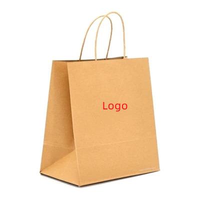 China Professional Custom Recyclable Hdpk Brown Round Rope Kraft Paper Bag With Own Logo Sacchetto Di Carta Personalizzato Bolsa De Papel for sale